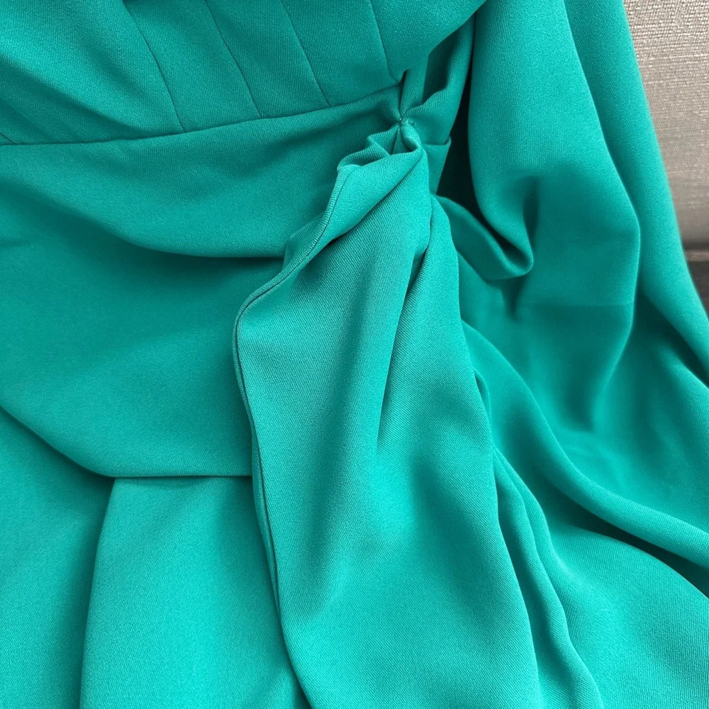 Rhea Costa Blue One-Shoulder Gown for Weddings - Picture 7 of 11